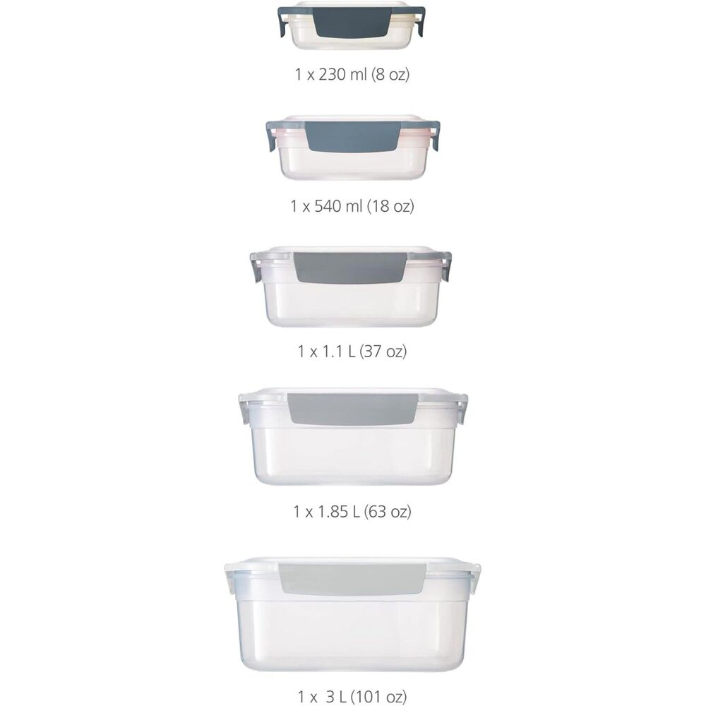 JOSEPH JOSEPH Editions Nest Lock 5-piece Storage Container Set - Sky